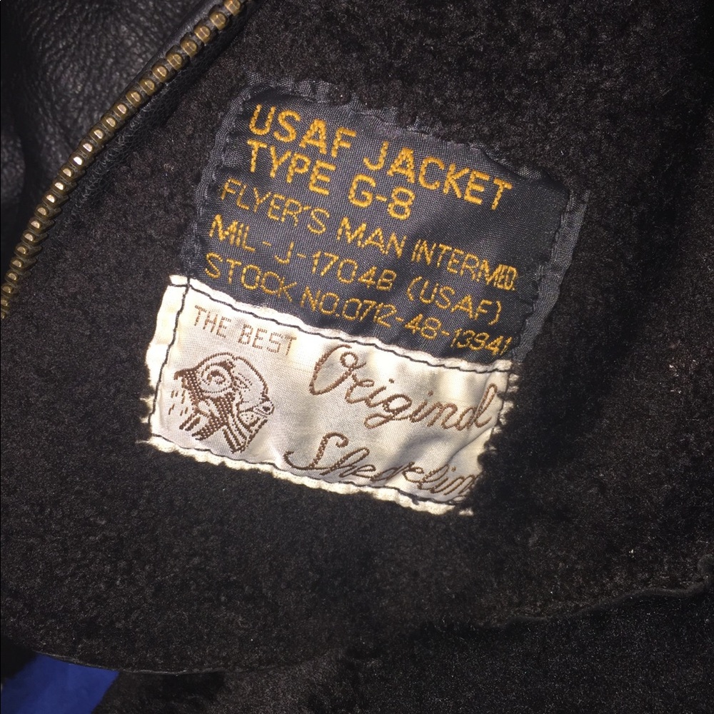 Original aviator Shearling leather jacket ex large